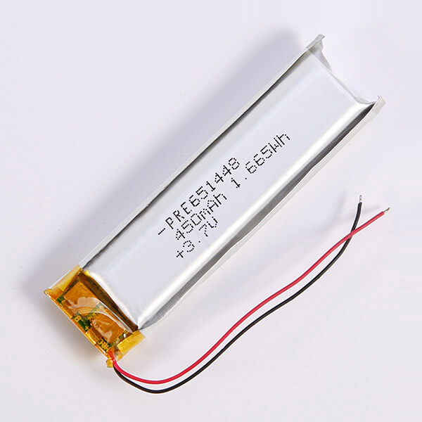 450mAh 3.7V 651448聚合物鋰電池